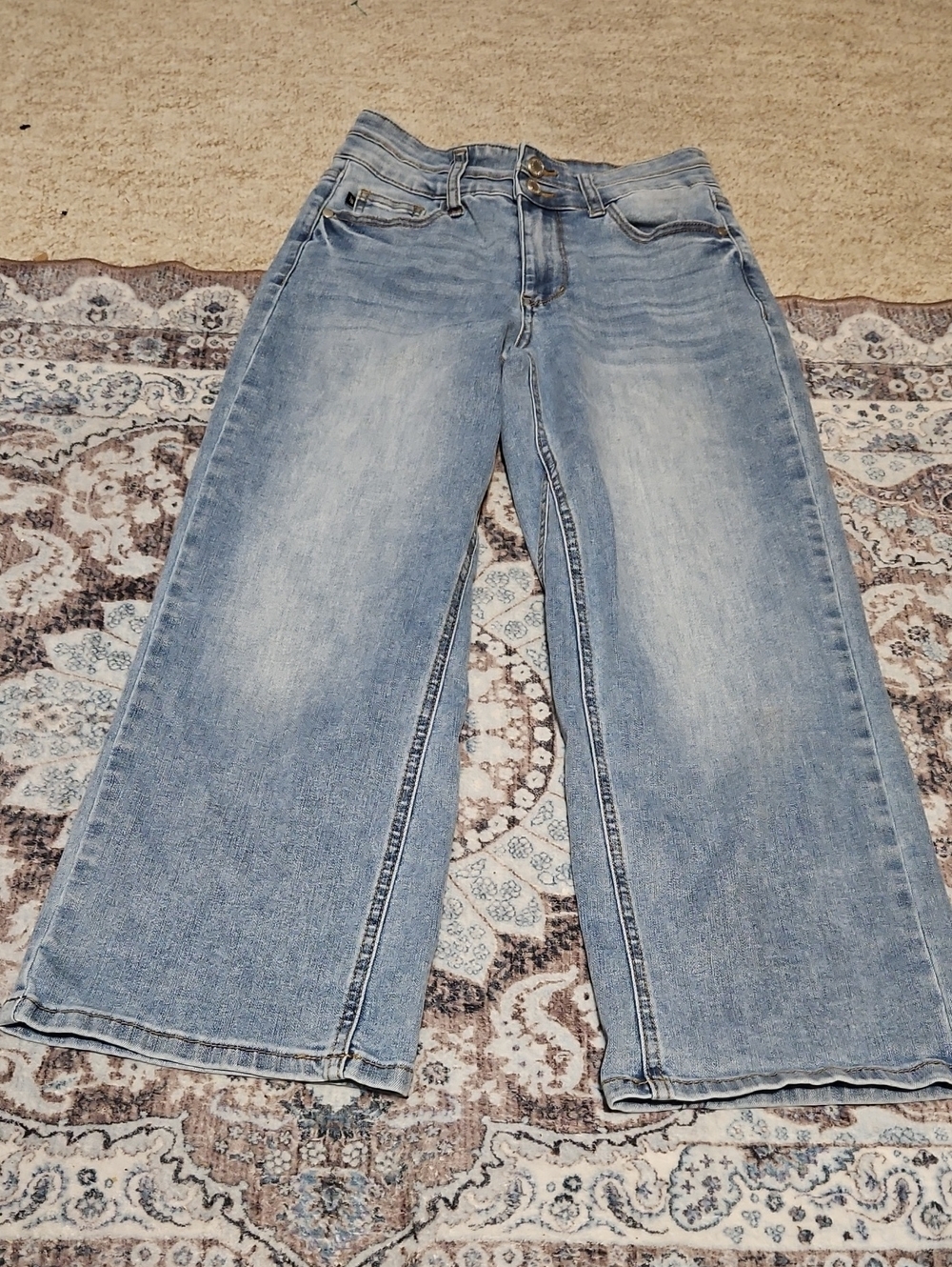 Judy Blue Light Blue Wide Leg Crop Jeans